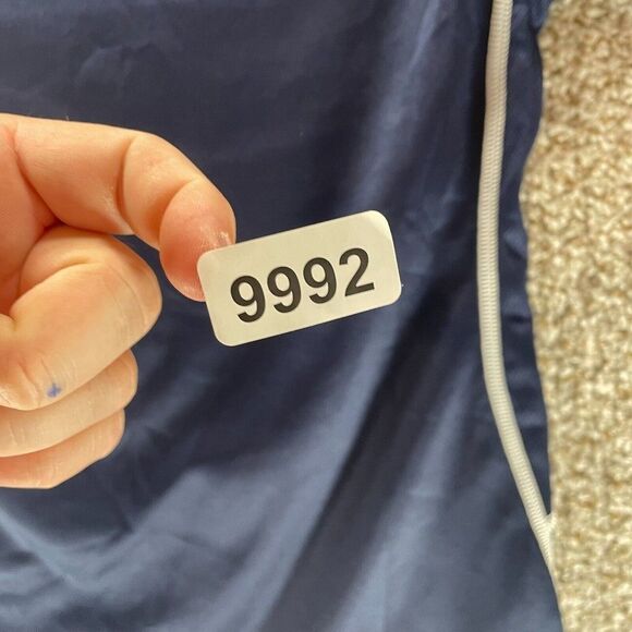 Nike Shirt Womens Small Blue V Neck Athleisure Running Gym Logo Dri Fit Logo - Picture 11 of 11